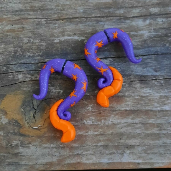 Color Clemson Earrings - Picture 2 of 2